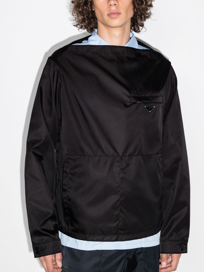 Re-nylon Collarless Jacket