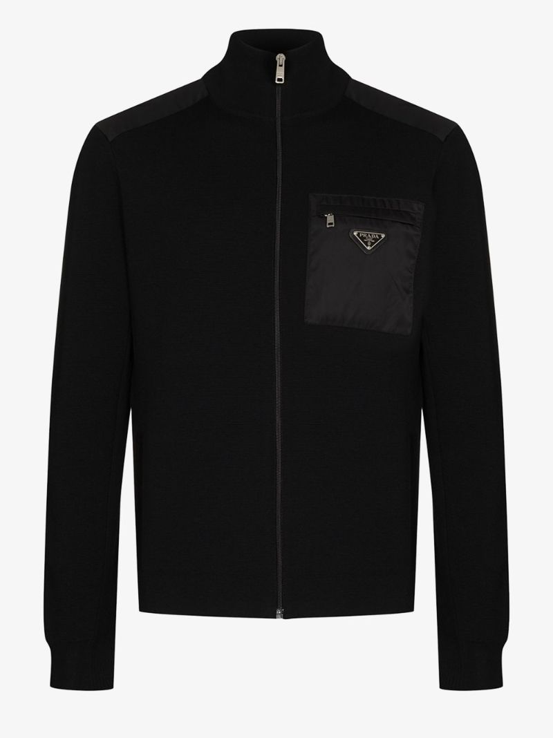 Zip-up Wool Cardigan