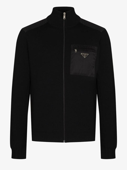 Zip-up Wool Cardigan