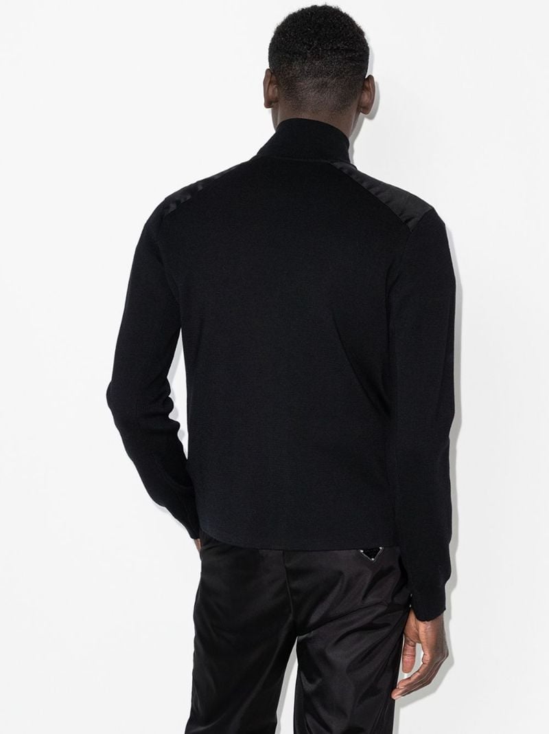 Zip-up Wool Cardigan