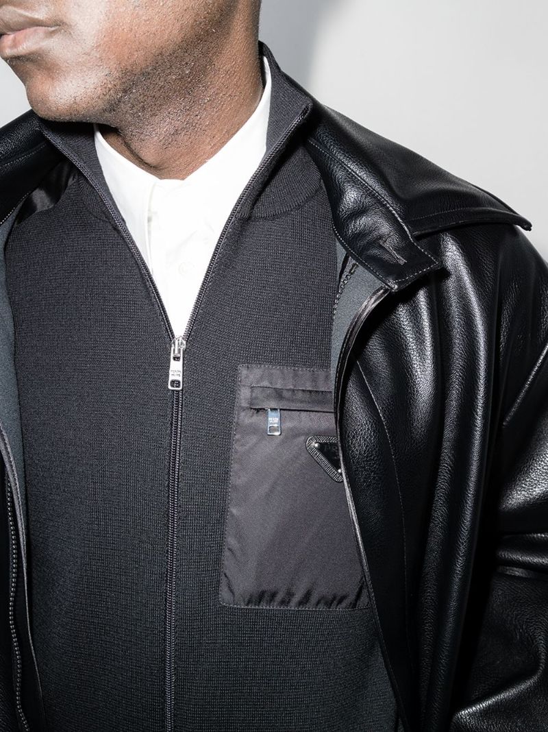 Zip-up Wool Cardigan