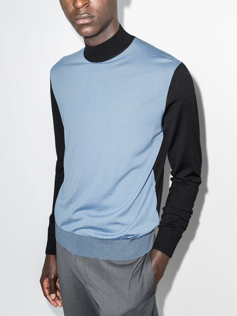 Mock Neck Wool Sweater