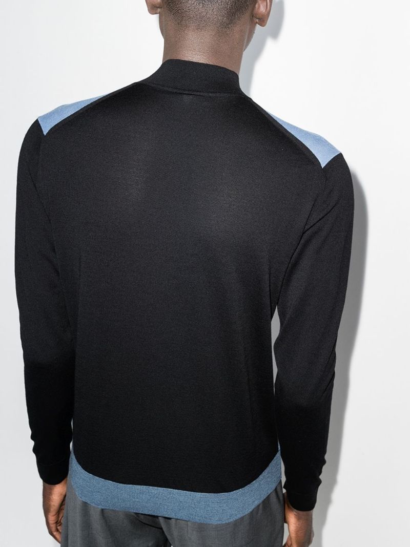 Mock Neck Wool Sweater