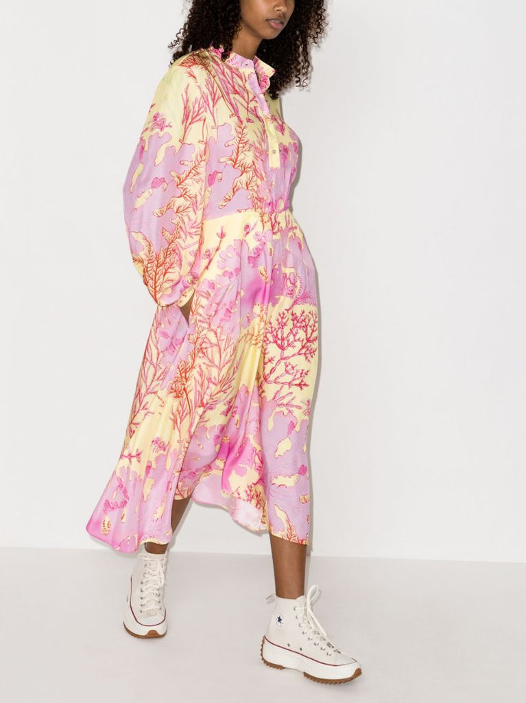 Alyssa Silk Print Midi Dress