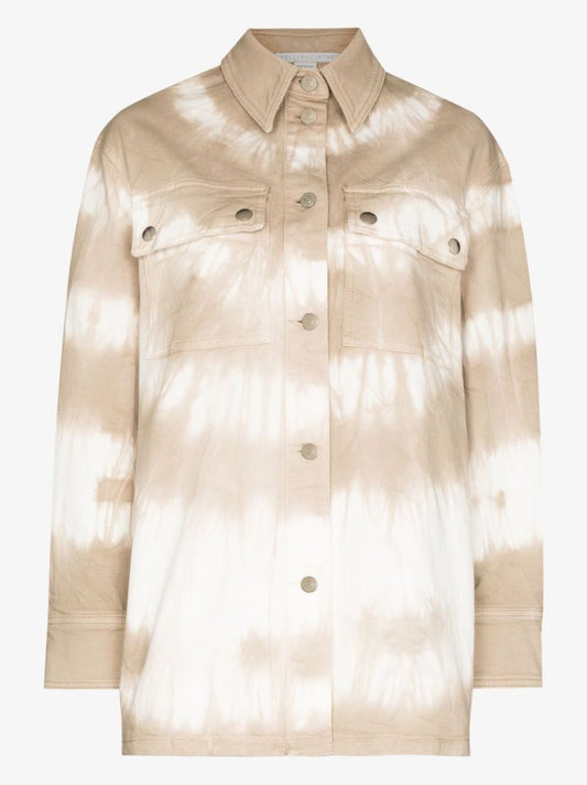 Oversized Tie-dye Denim Shirt