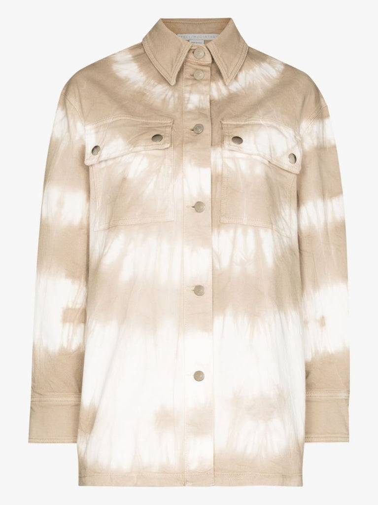 Oversized Tie-dye Denim Shirt