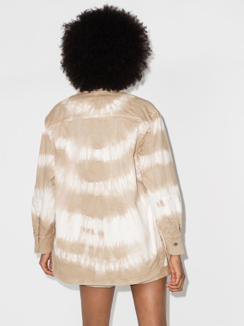 Oversized Tie-dye Denim Shirt