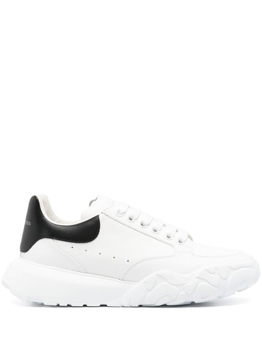 White and Black Oversized Court Sneakers