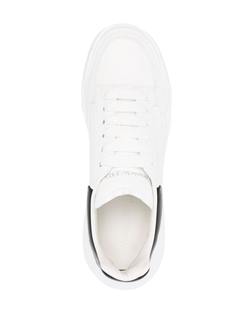 White and Black Oversized Court Sneakers