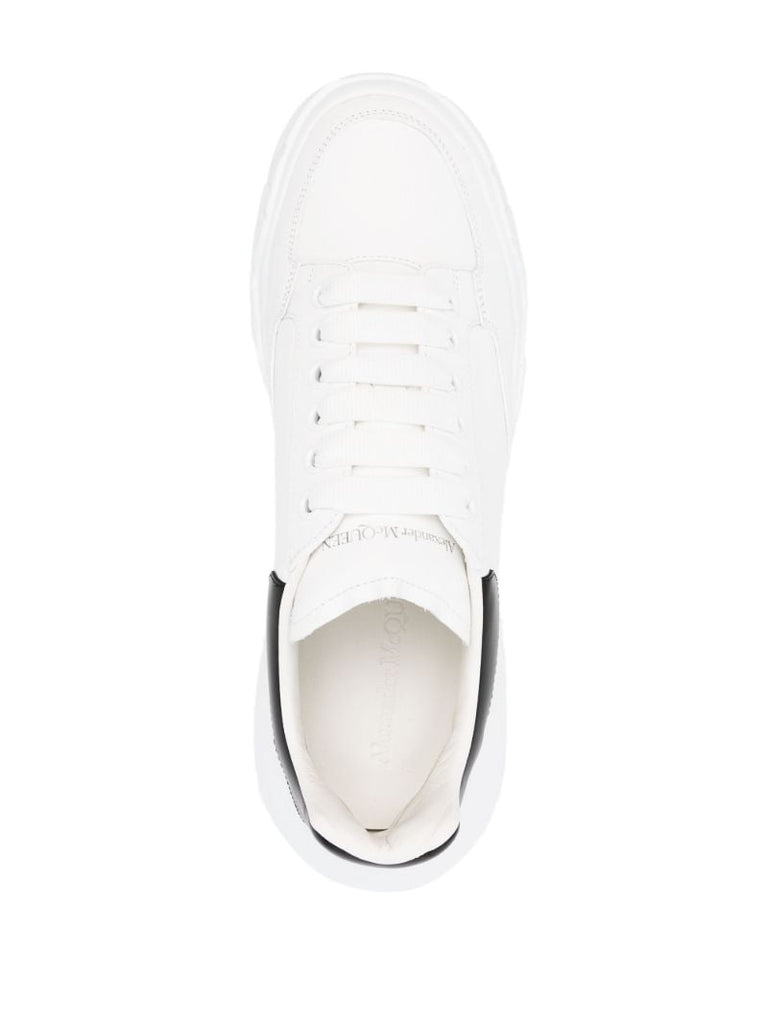 White and Black Oversized Court Sneakers