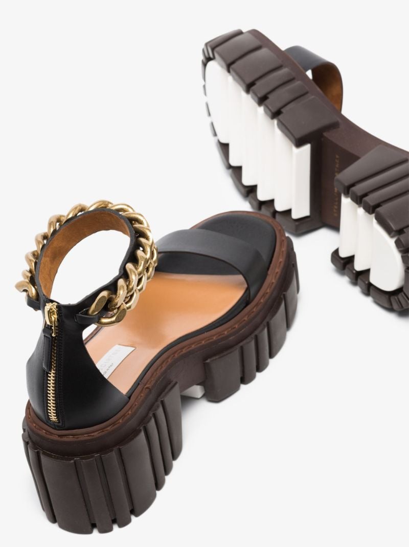 Black Emilie 75 Chunky Chain Sandals