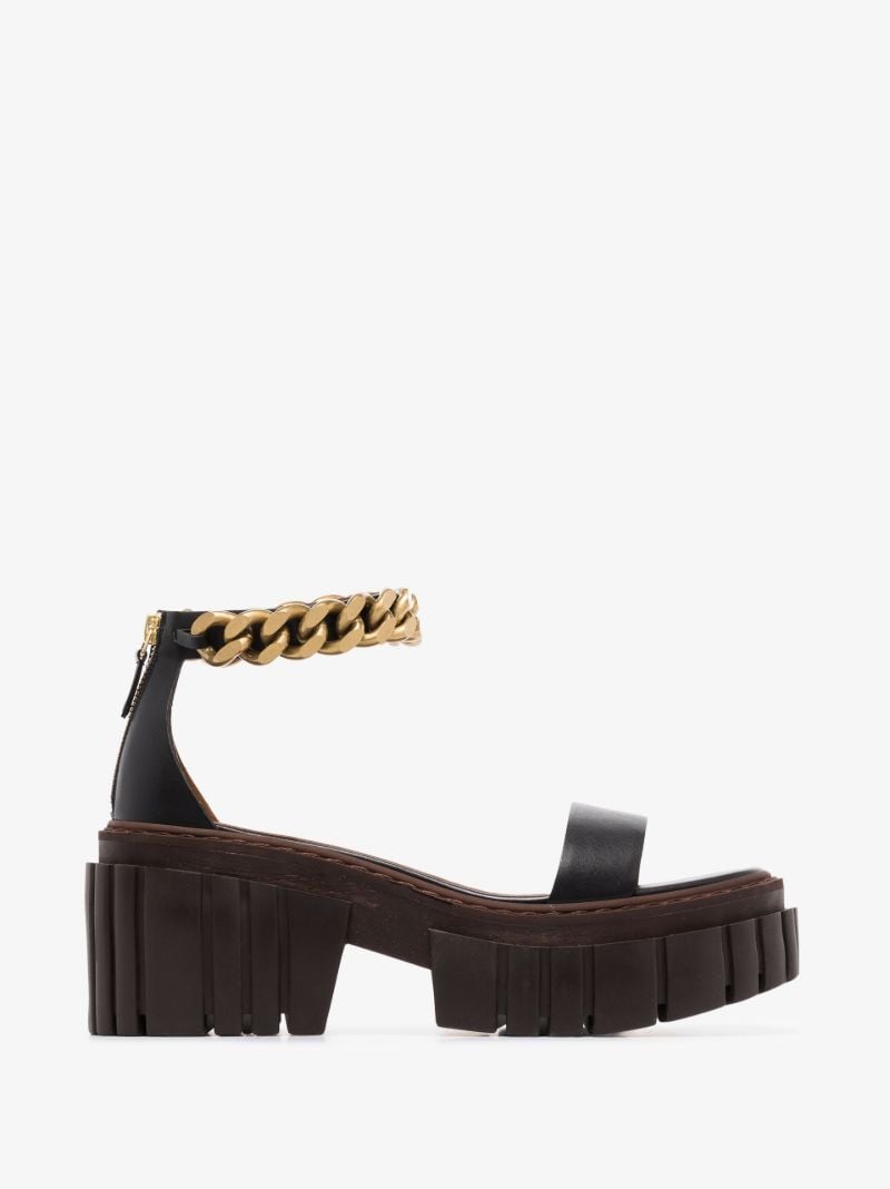 Black Emilie 75 Chunky Chain Sandals