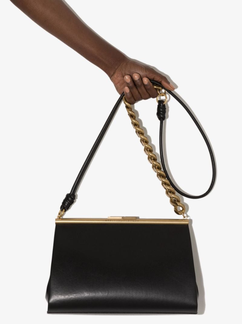 Black Medium Chunky Chain Shoulder Bag