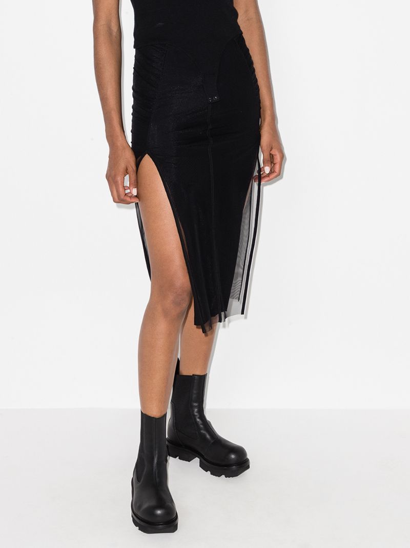 Collage Tulle Midi Skirt