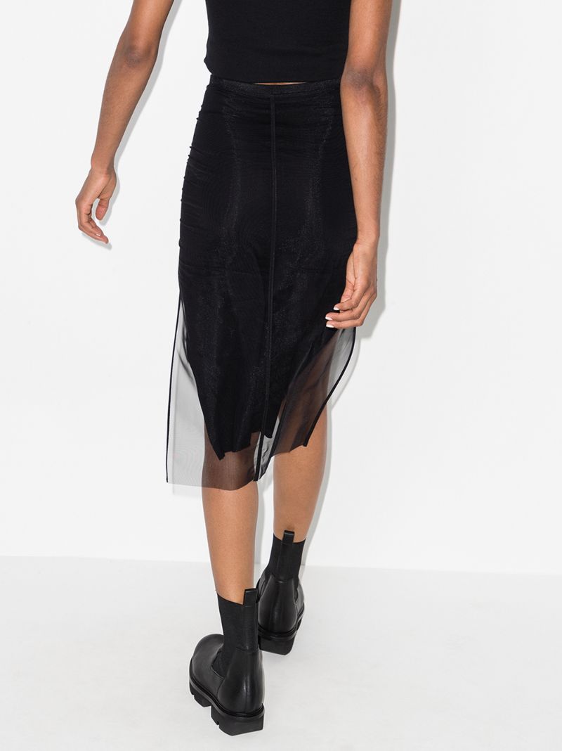 Collage Tulle Midi Skirt
