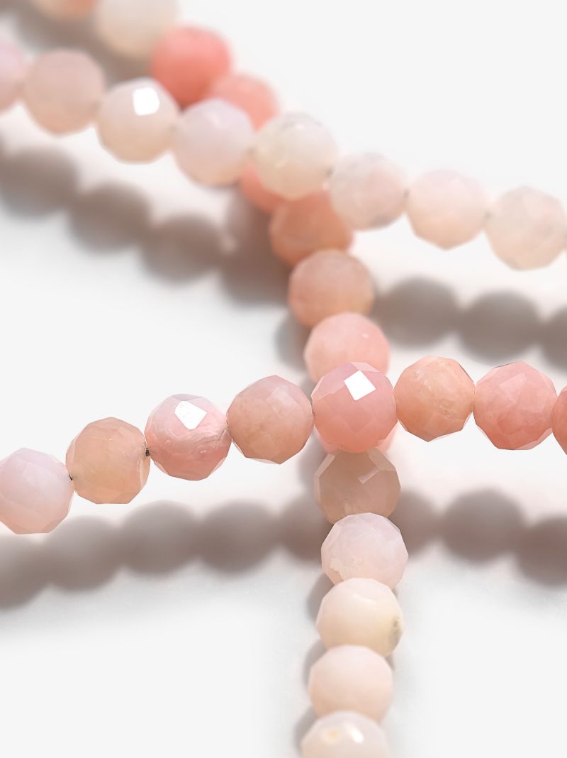 9k Yellow Gold Beaded Opal Amulet Necklace