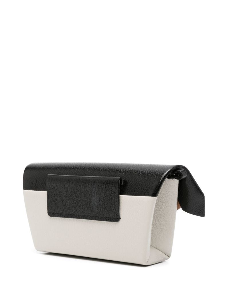 White Snatched Leather Tote Bag