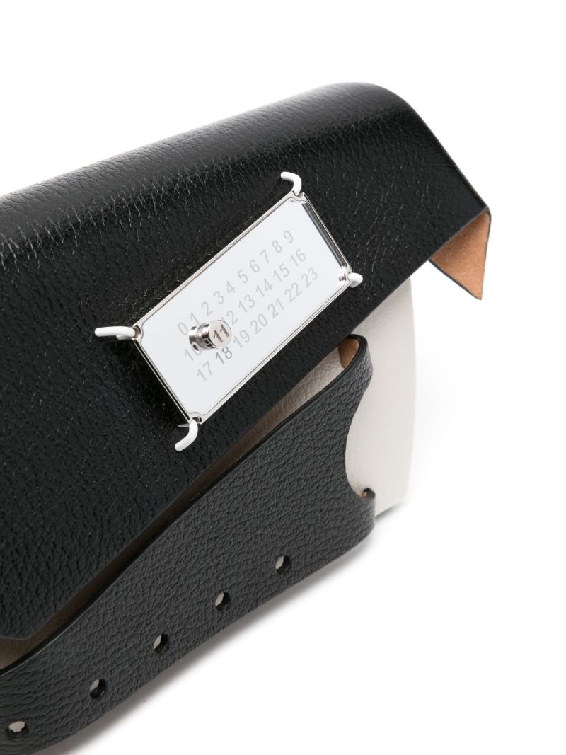 White Snatched Leather Tote Bag