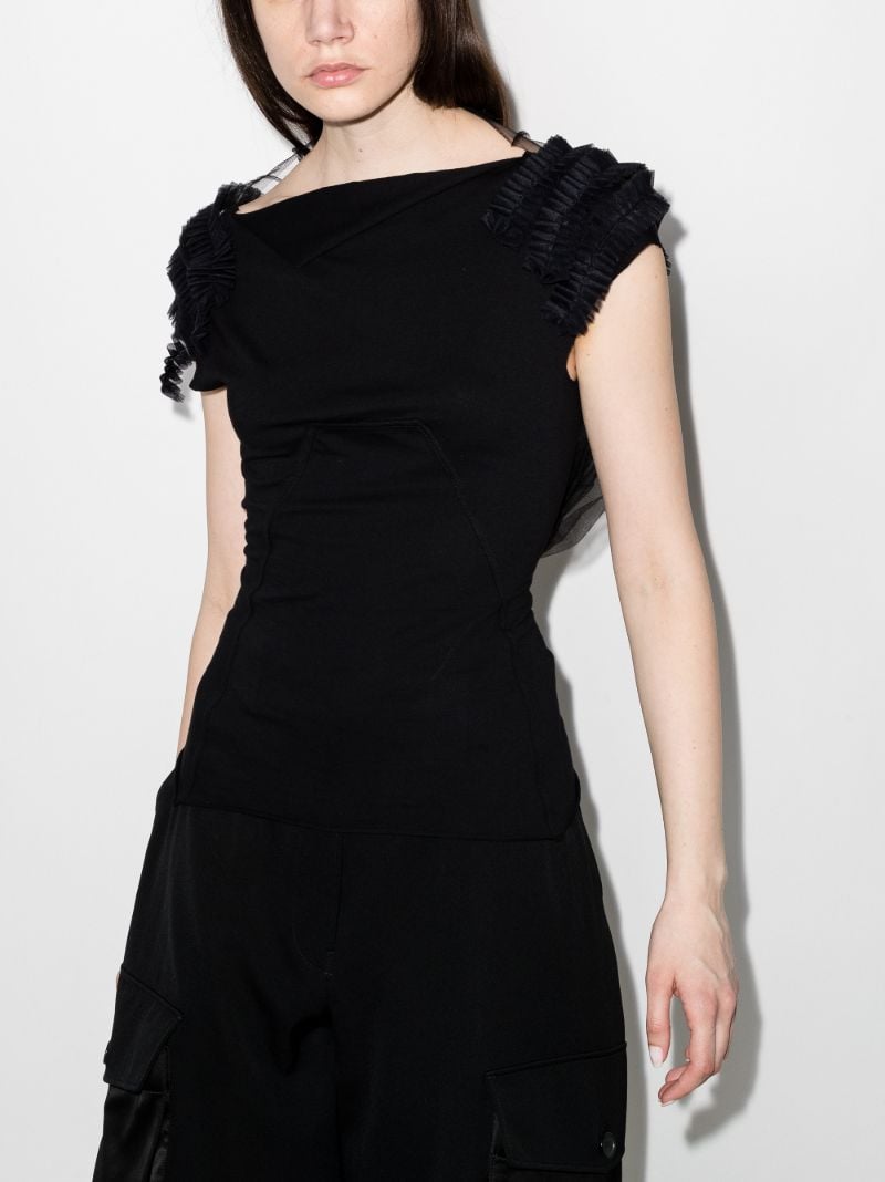 Frilled Trim Cotton Top