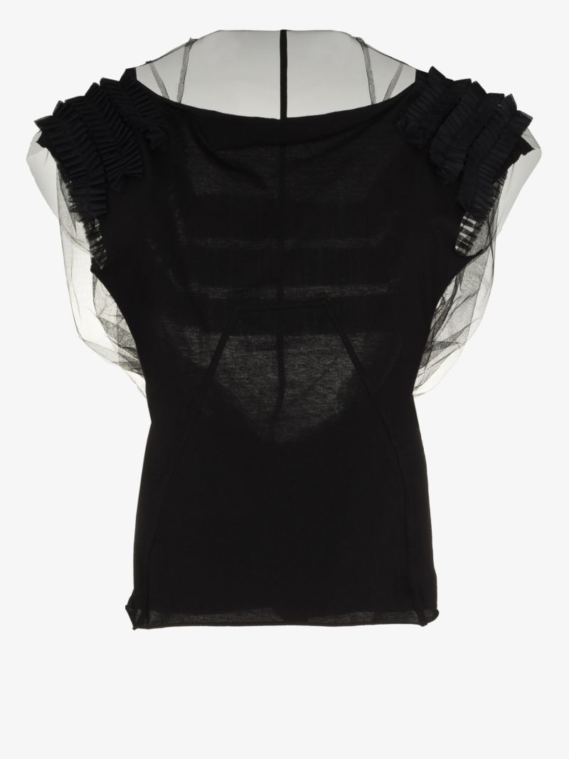 Frilled Trim Cotton Top