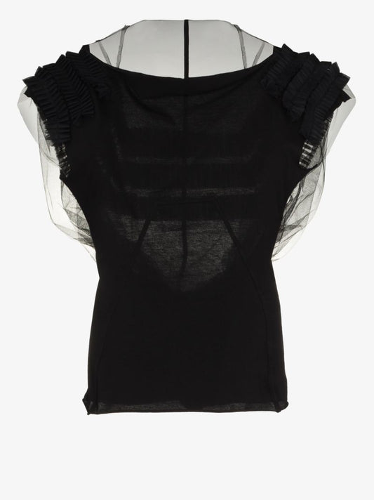 Frilled Trim Cotton Top