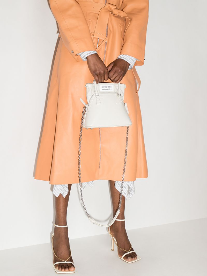 White 5ac Mini Leather Cross Body Bag
