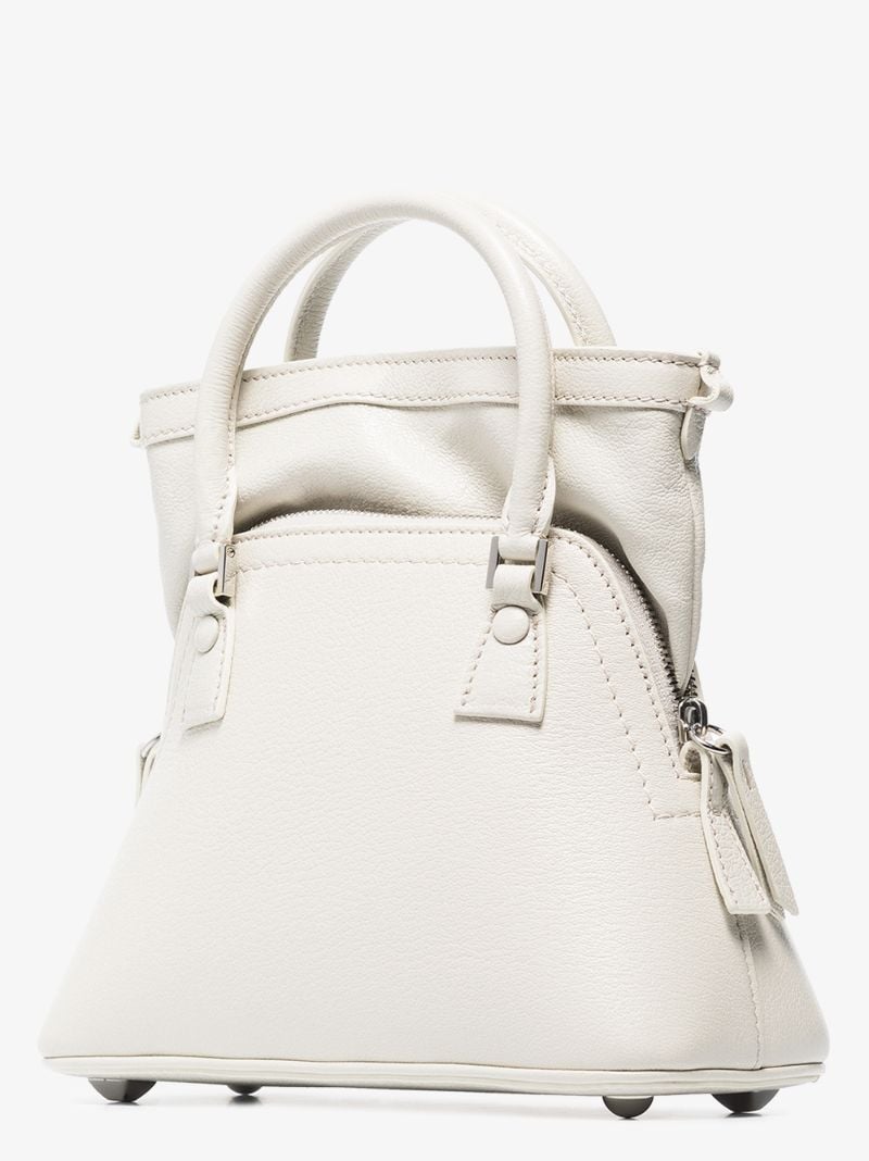 White 5ac Mini Leather Cross Body Bag