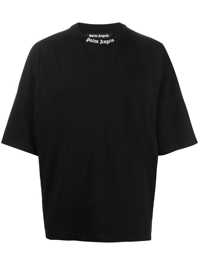 Black Logo Print Cotton T-shirt