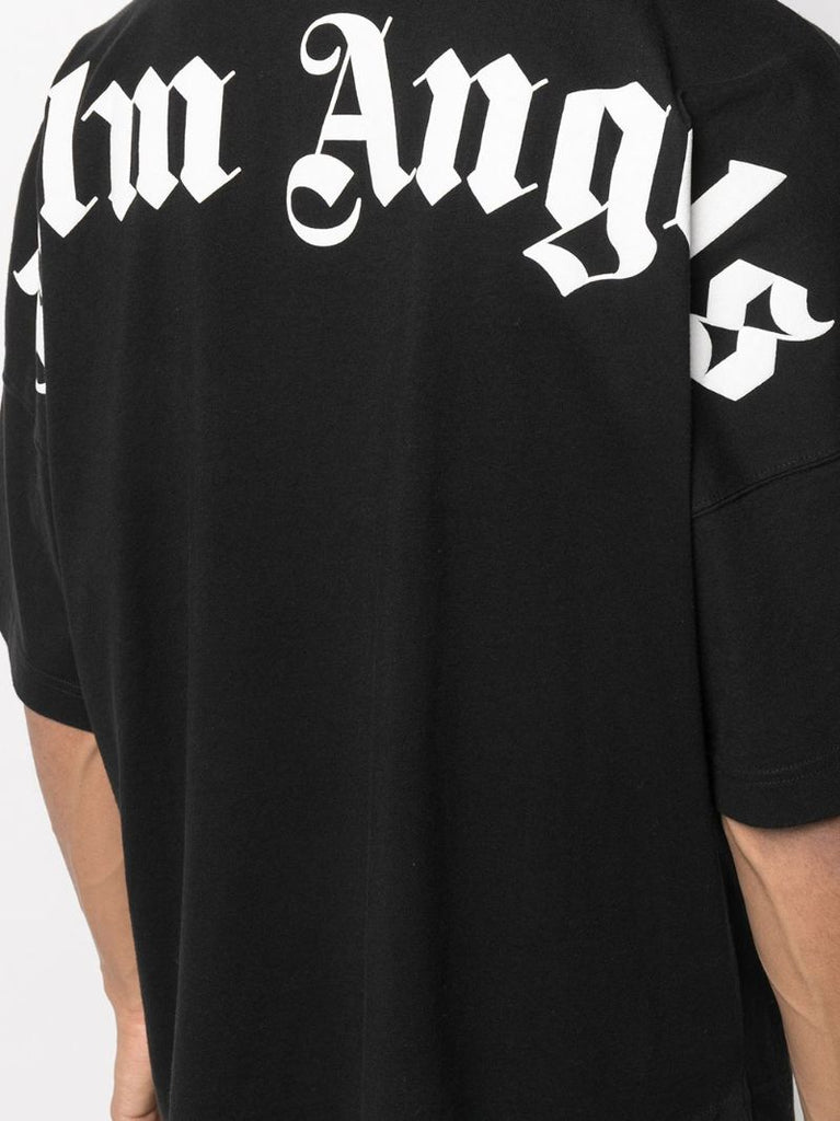 Black Logo Print Cotton T-shirt
