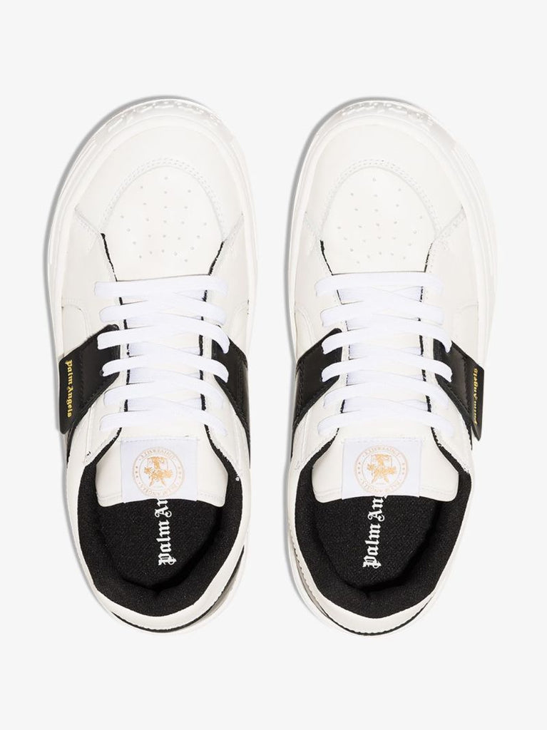 White Snow Low Top Leather Sneakers