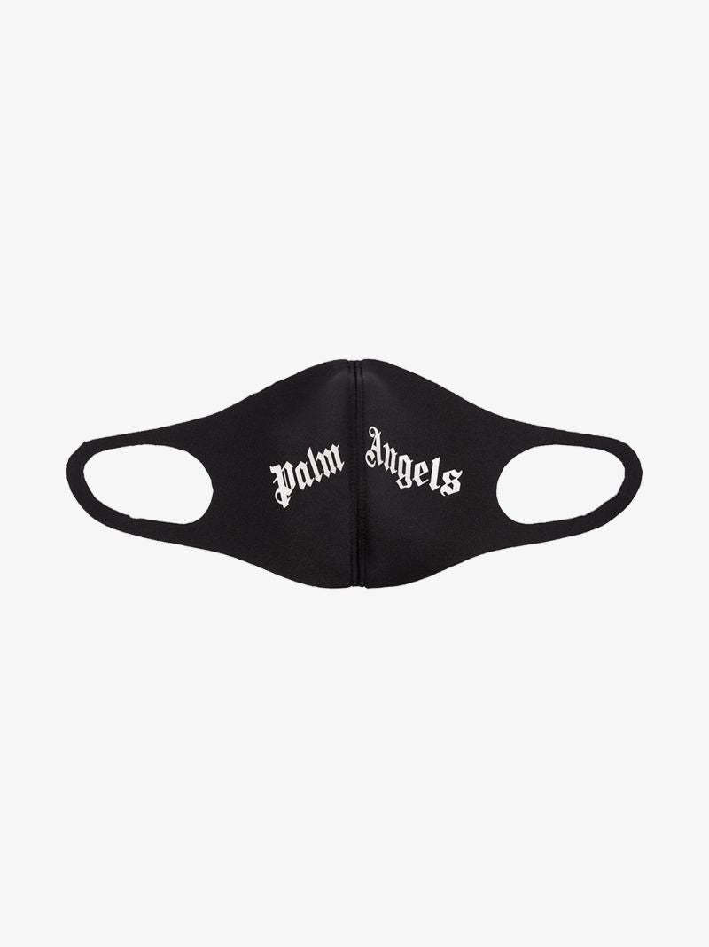 Black Logo Print Face Mask