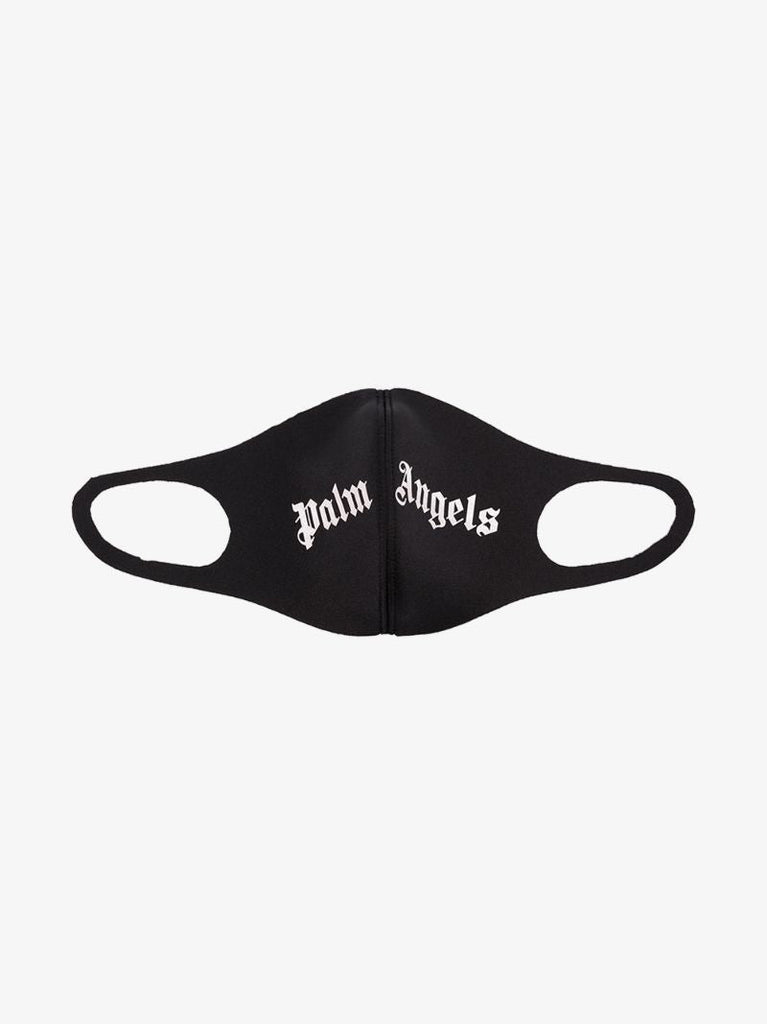 Black Logo Print Face Mask