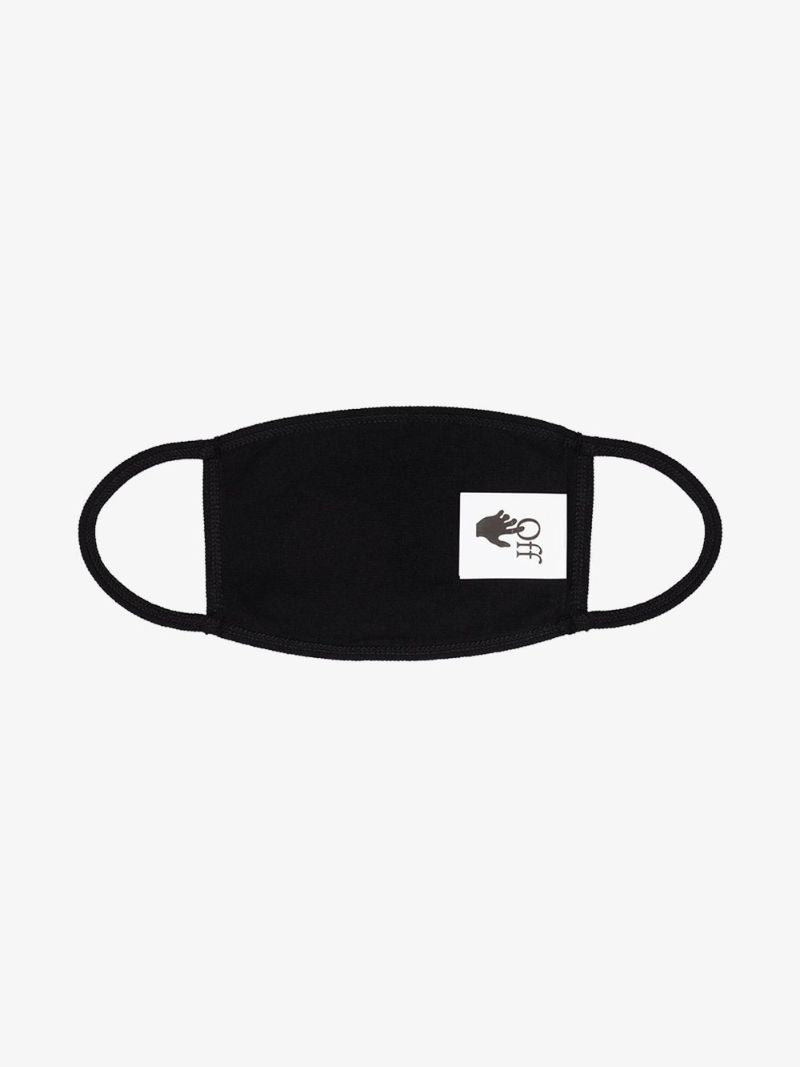 Black and White Diagonal Striped Face Mask