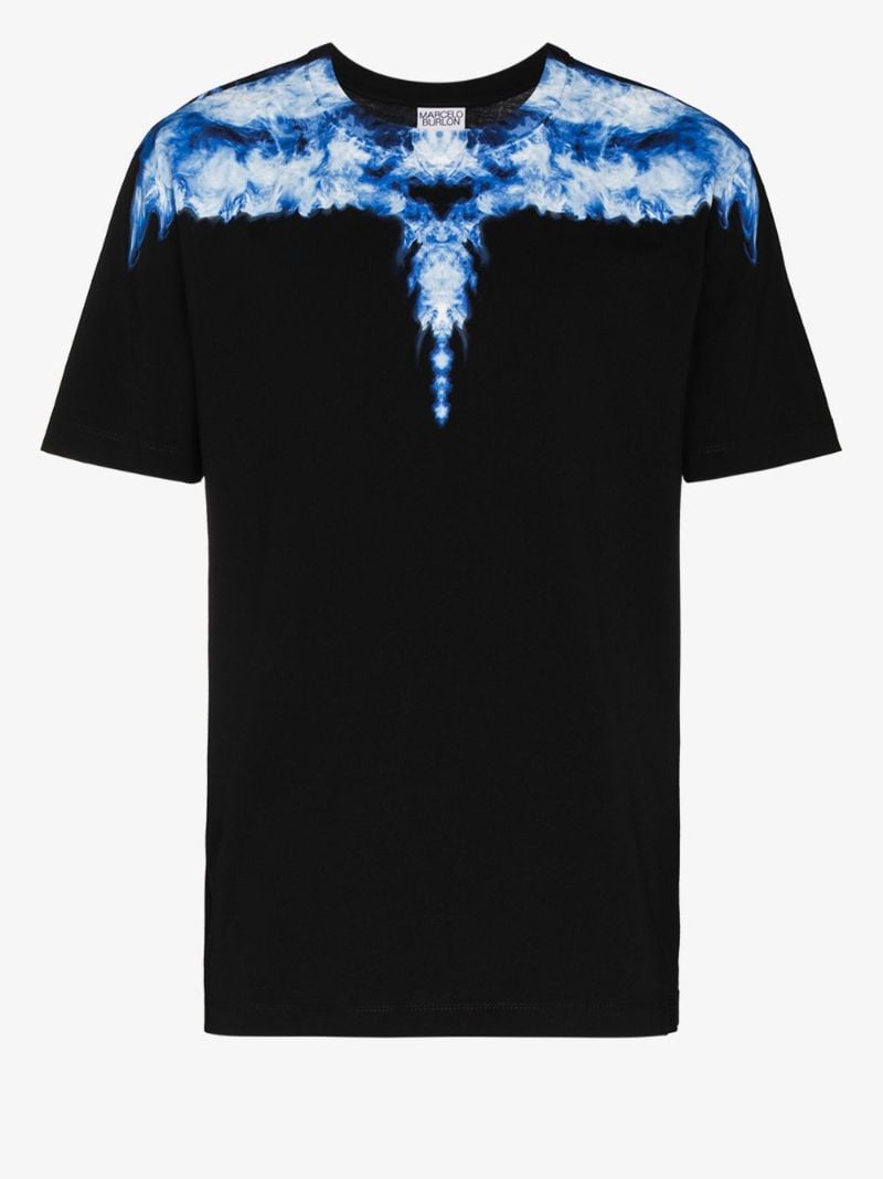 Smoke Wings Print Cotton T-shirt
