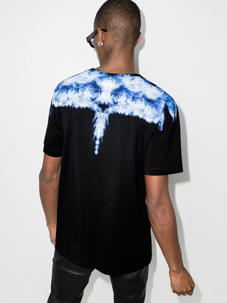 Smoke Wings Print Cotton T-shirt