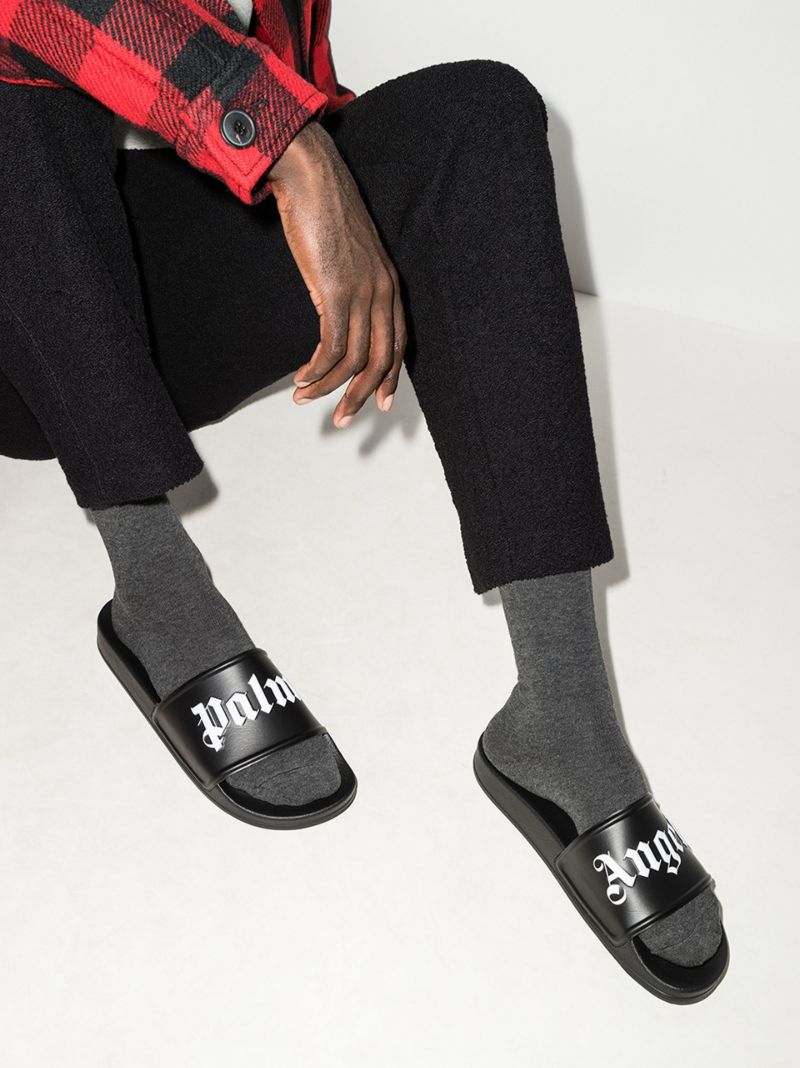 Black Embossed Logo Slides