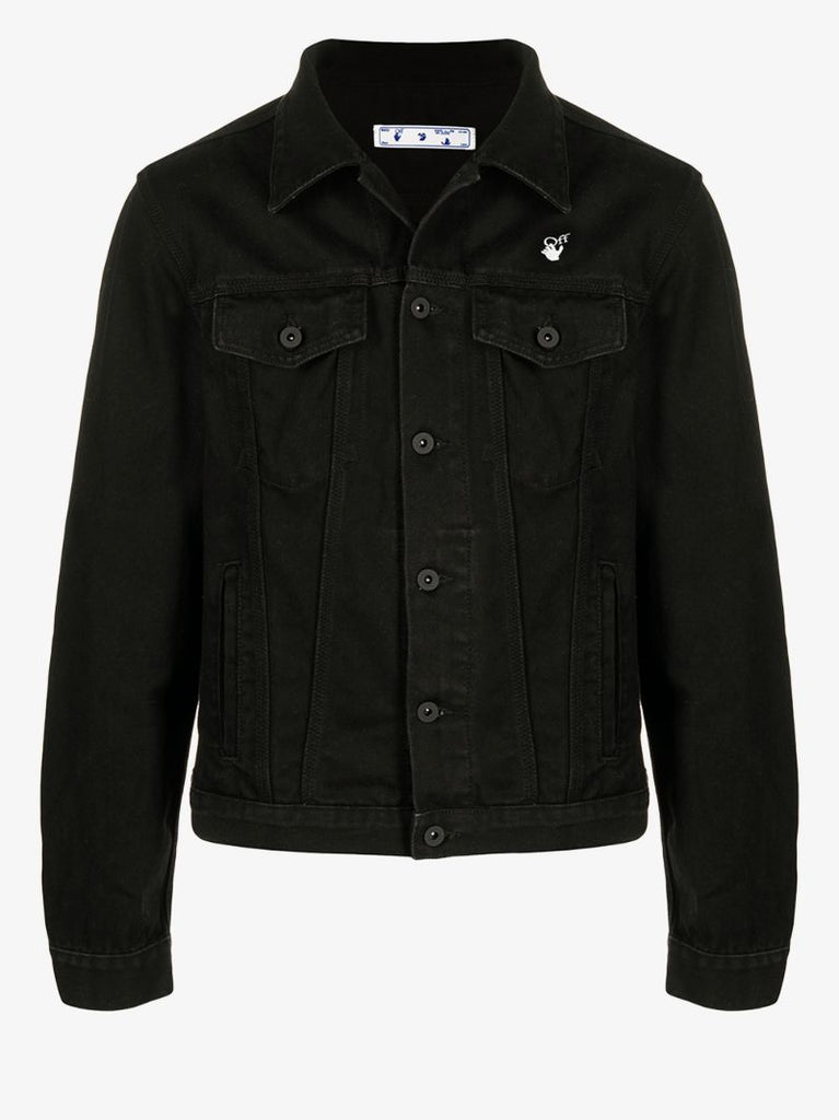 Black Mona Lisa Print Denim Jacket