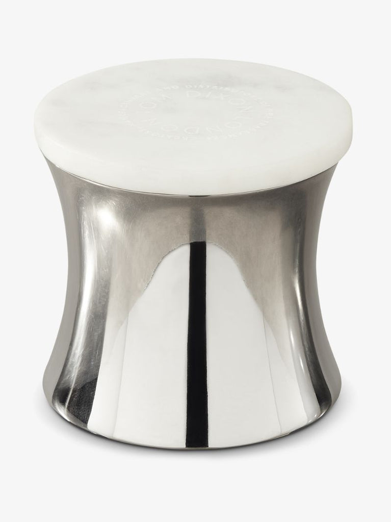 Silver Tone and White Royalty Medium Candle