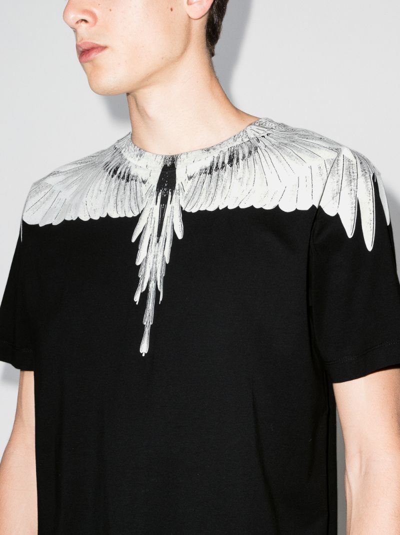 Wings Print Crew Neck T-shirt