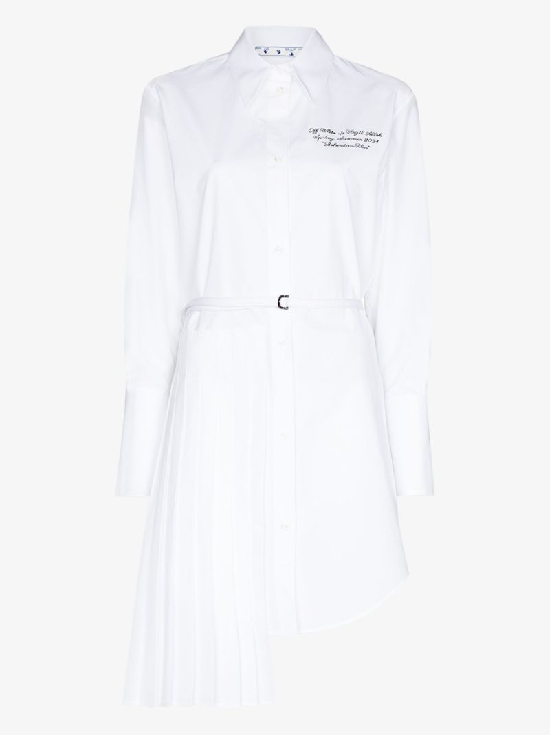 Asymmetric Cotton Shirt Dress