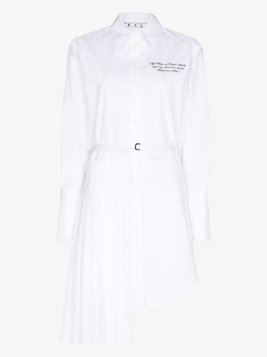 Asymmetric Cotton Shirt Dress
