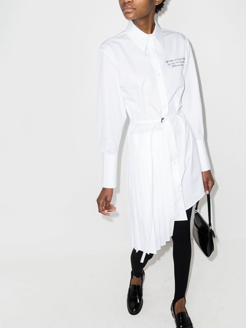 Asymmetric Cotton Shirt Dress