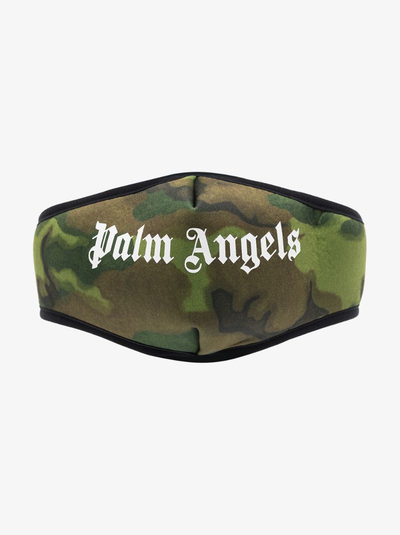 Green Camouflage Logo Face Mask