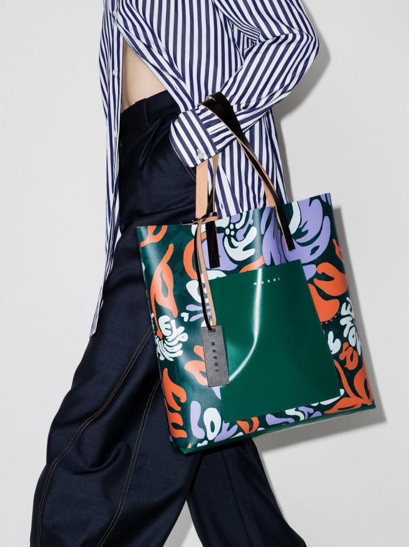 Green Euphoria Printed Tote Bag