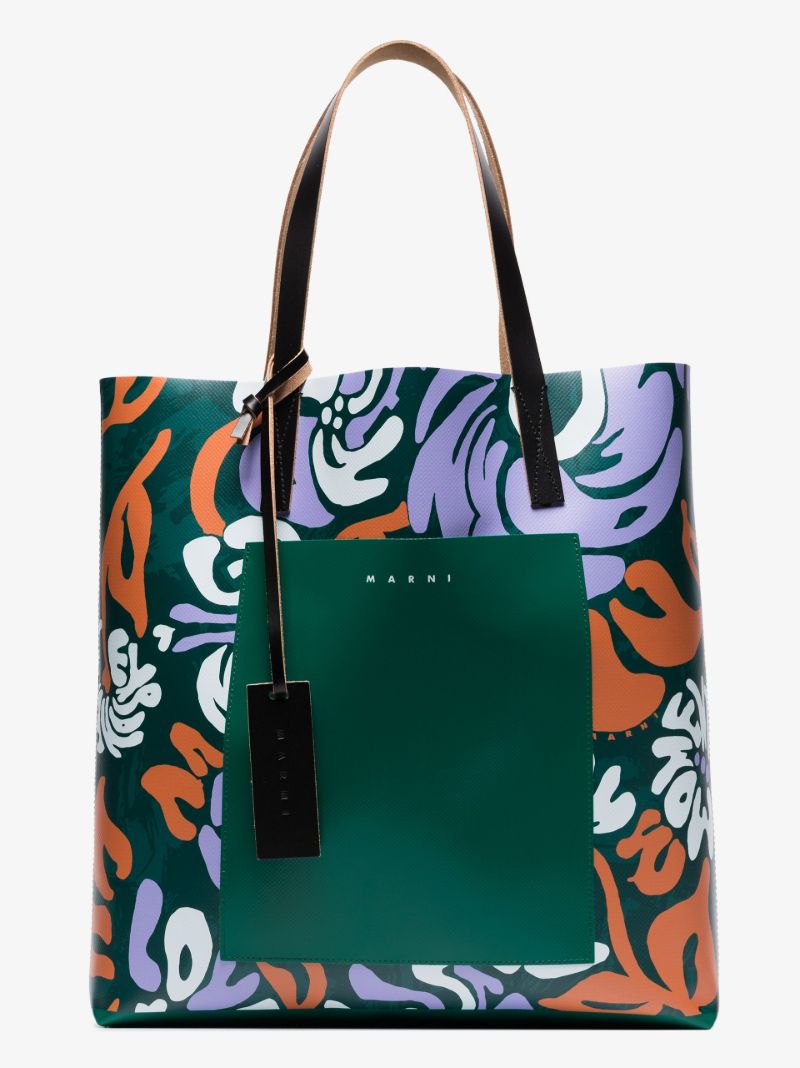 Green Euphoria Printed Tote Bag