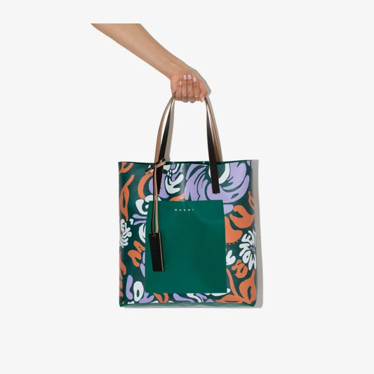 Green Euphoria Printed Tote Bag