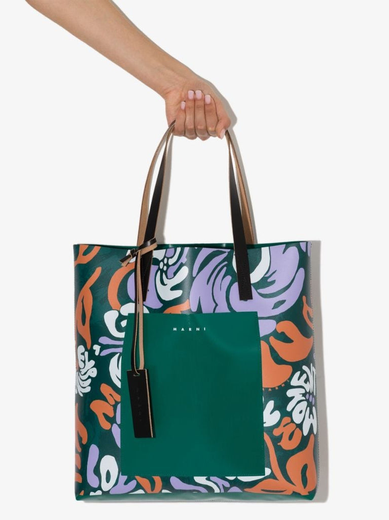 Green Euphoria Printed Tote Bag