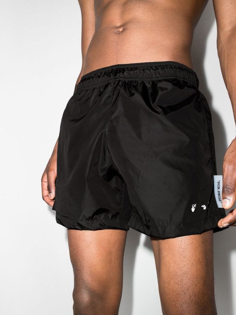 Small Logo Print Swim Shorts