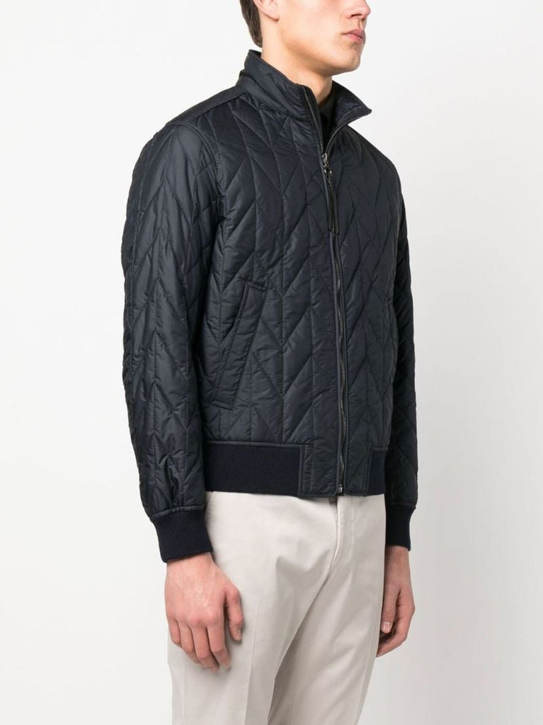 Blue Padded Zip Fastening Jacket