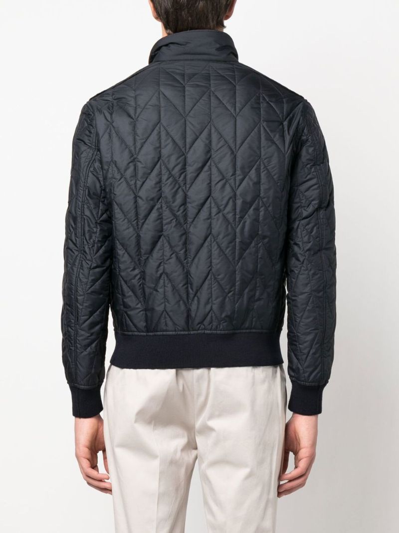 Blue Padded Zip Fastening Jacket